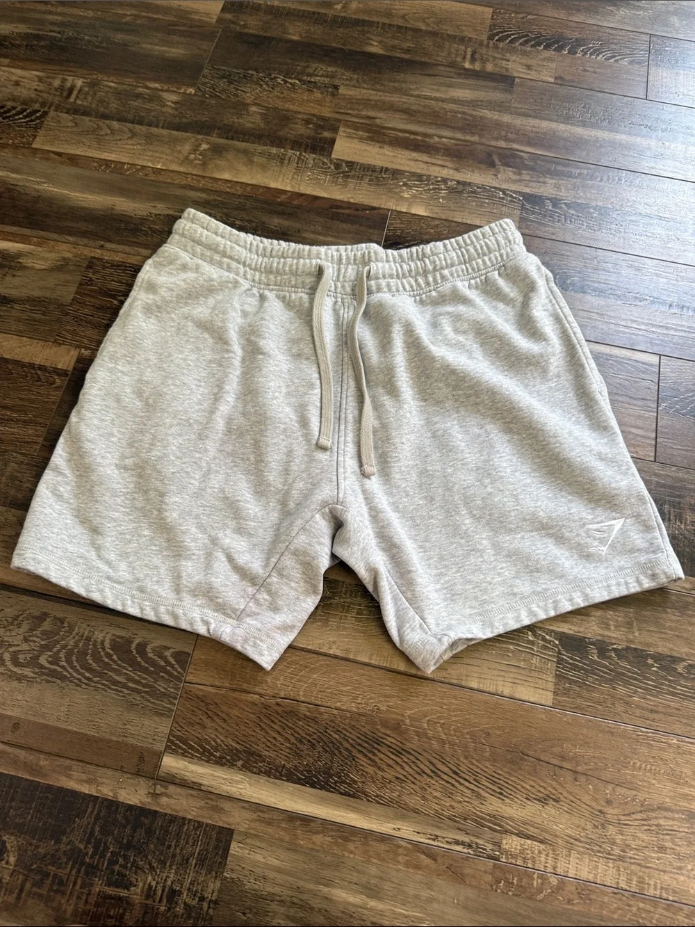 Gymshark Light Gray Athletic Drawstring Shorts